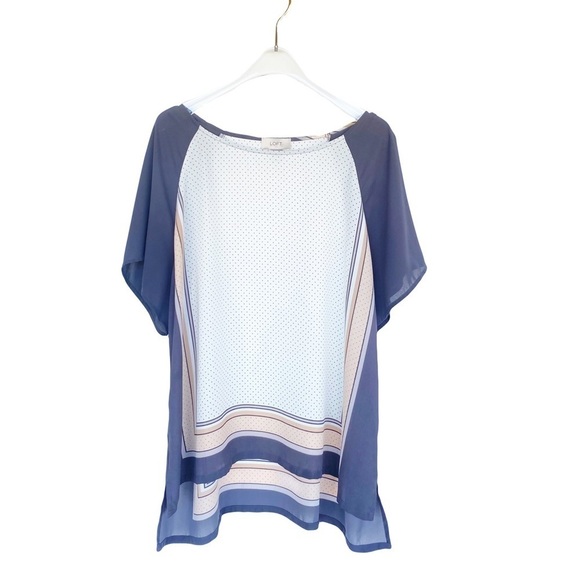 SALE 🛍️ LOFT Bandanna flowy light weight Summer Top -  Womens size XL - Picture 1 of 7